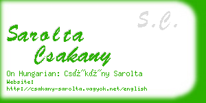 sarolta csakany business card